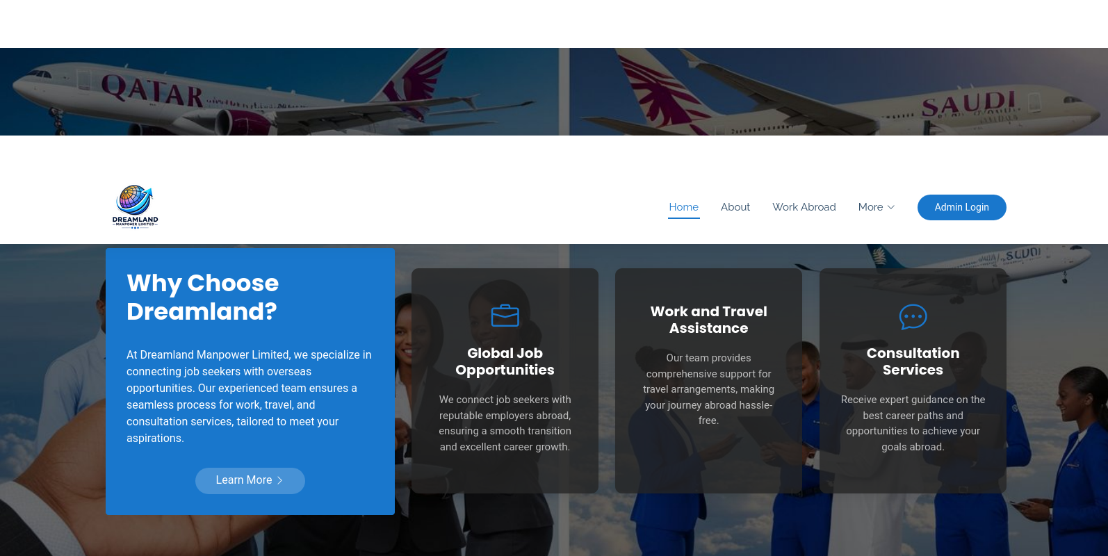 Dreamland Manpower Website